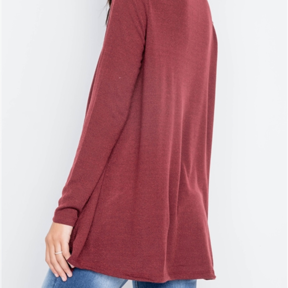 🌹Wine Loose Fit Knit Top - Picture 2 of 7